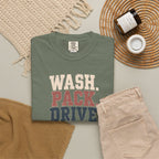 Wash. Pack. Drive. Cheer. Repeat. Graphic T-Shirt