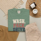Wash. Pack. Drive. Cheer. Repeat. Graphic T-Shirt