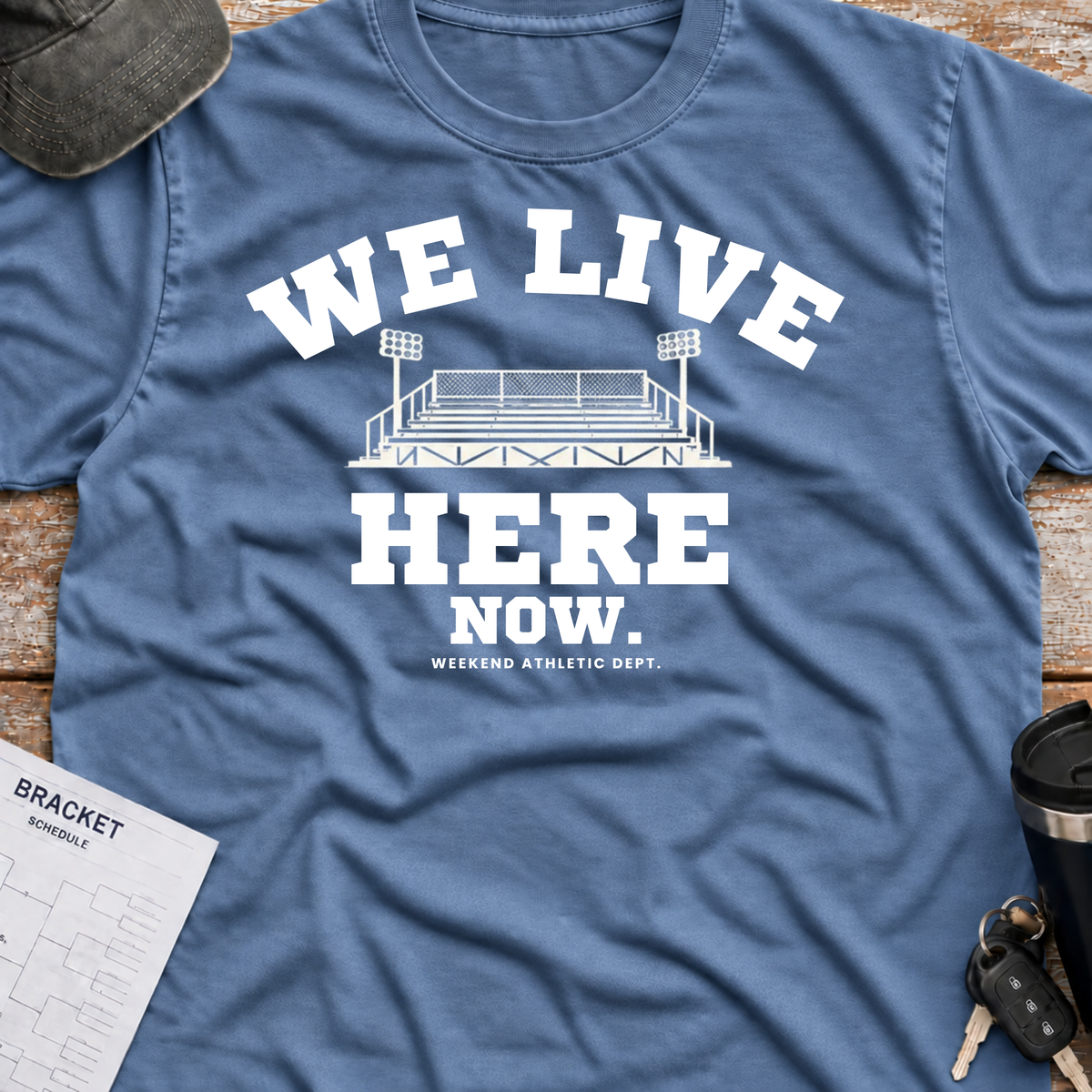 We Live Here Now Stadium T-Shirt