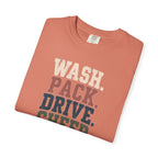Wash. Pack. Drive. Cheer. Repeat. Graphic T-Shirt