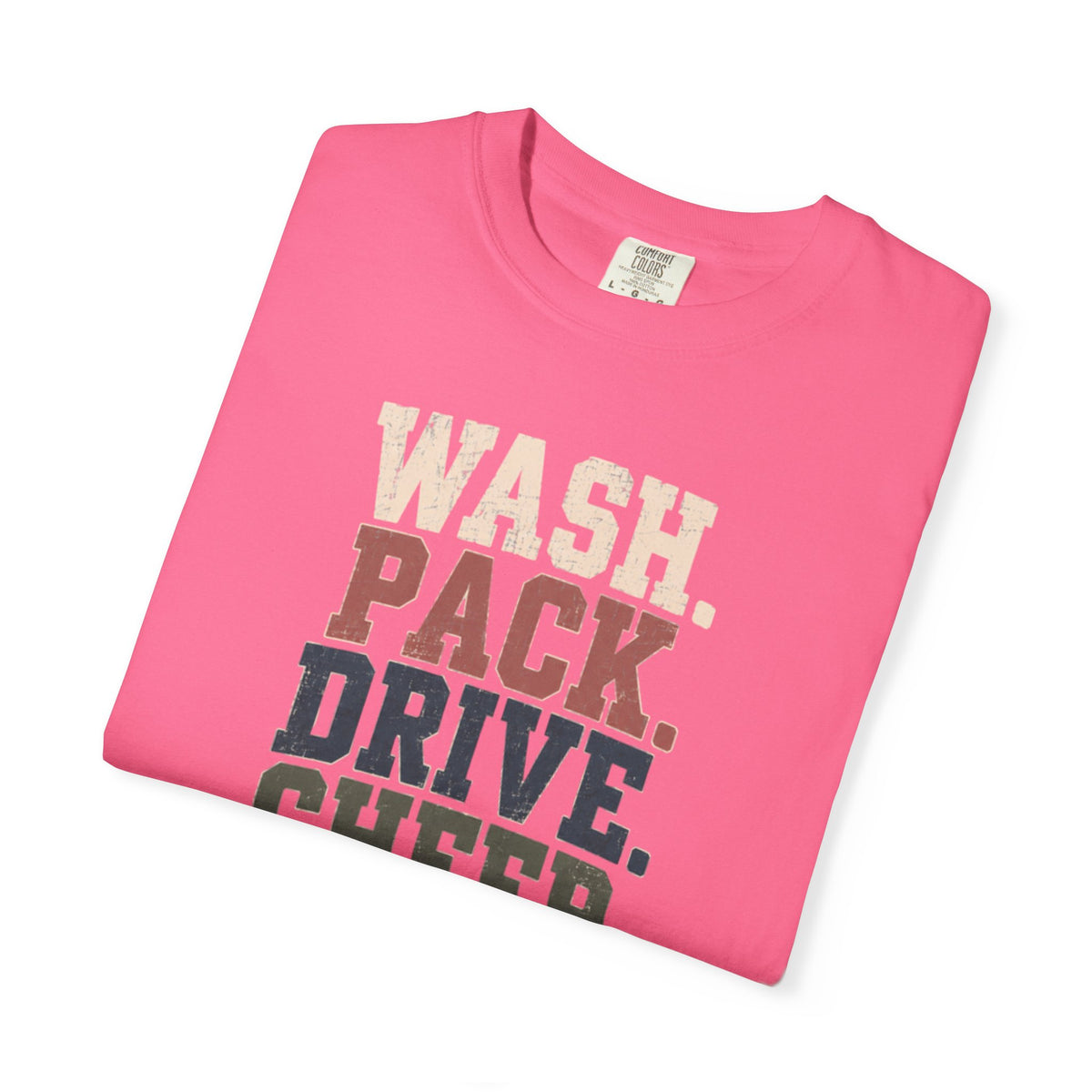 Wash. Pack. Drive. Cheer. Repeat. Graphic T-Shirt