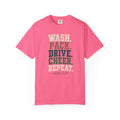 Wash. Pack. Drive. Cheer. Repeat. Graphic T-Shirt