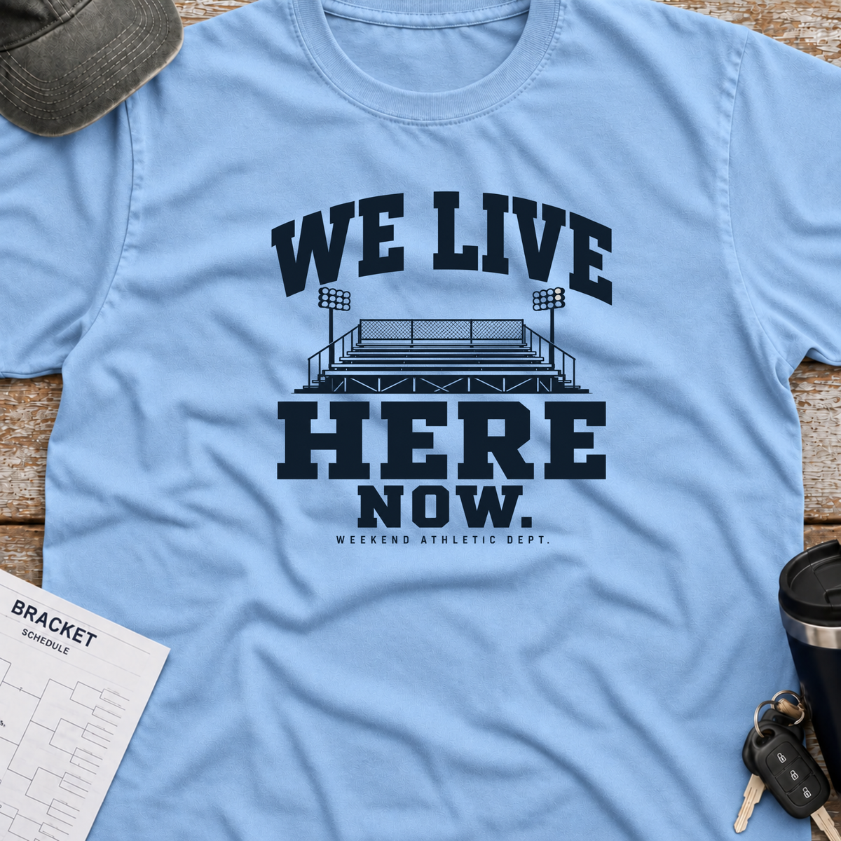 We Live Here Now Stadium T-Shirt