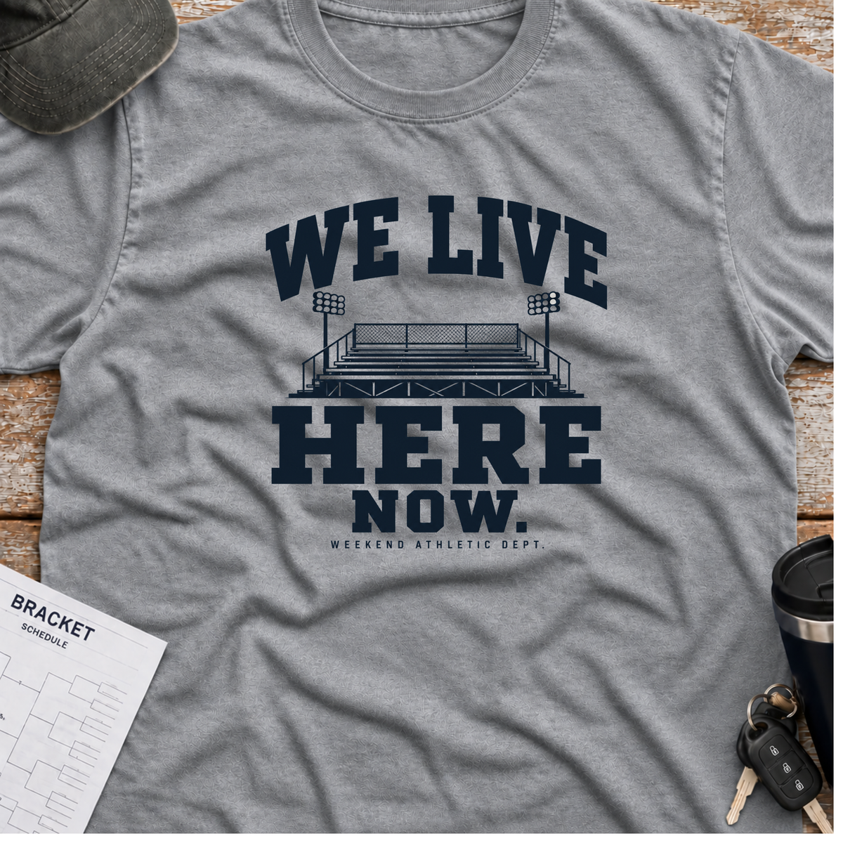 We Live Here Now Stadium T-Shirt
