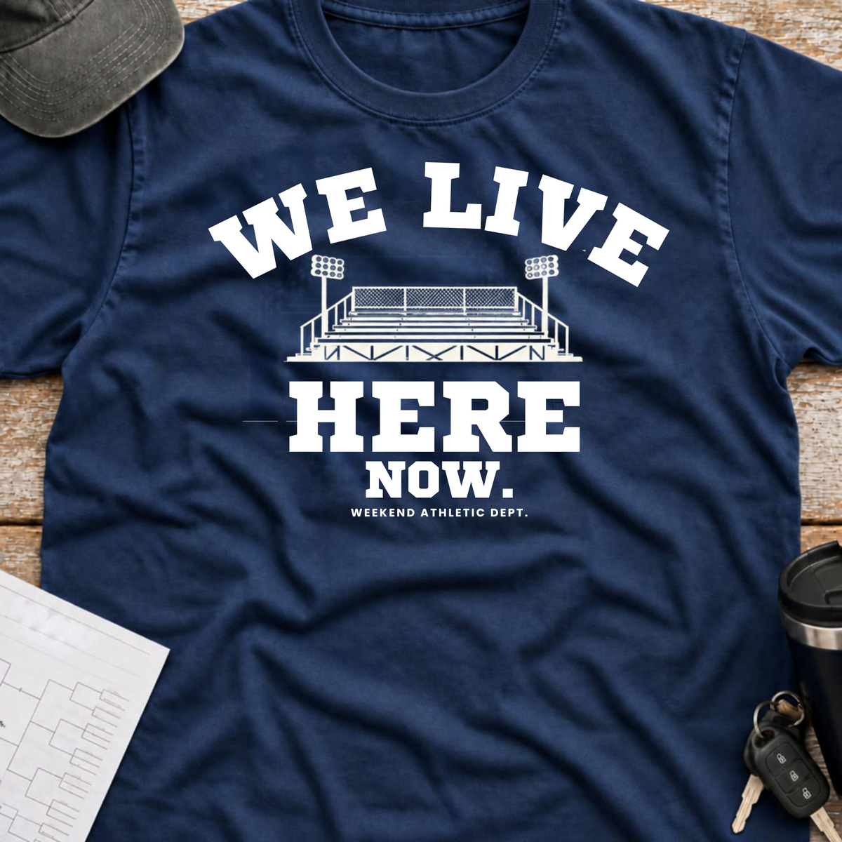 We Live Here Now Stadium T-Shirt