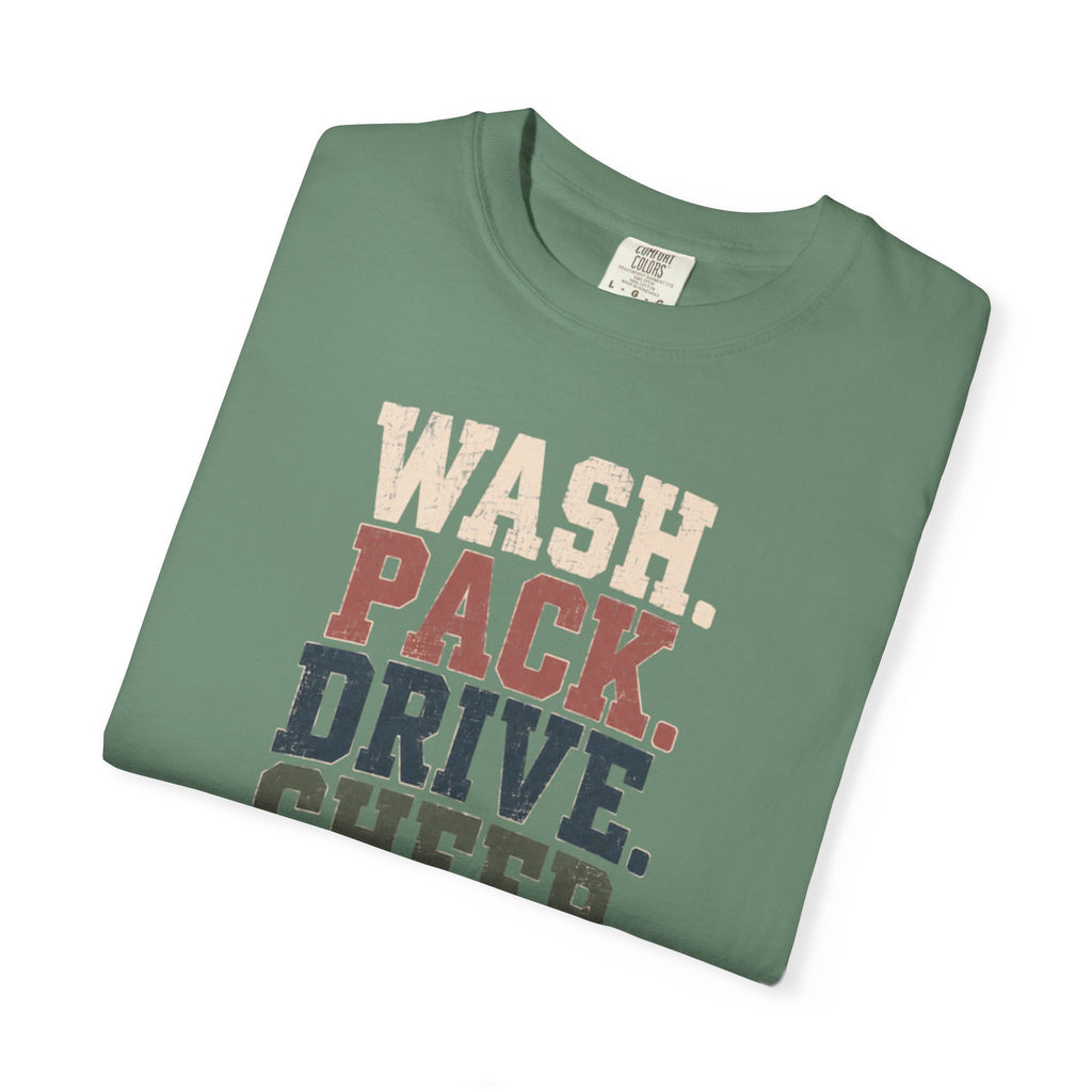 Wash. Pack. Drive. Cheer. Repeat. Graphic T-Shirt