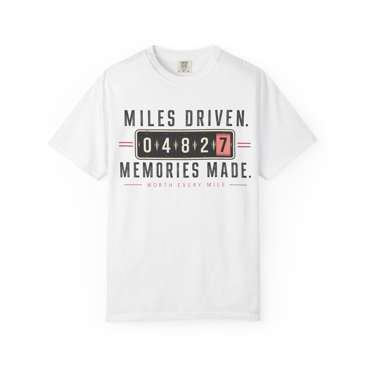 Miles Driven Odometer T-Shirt — “Miles Driven. Memories Made.” Tee
