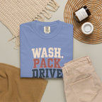 Wash. Pack. Drive. Cheer. Repeat. Graphic T-Shirt