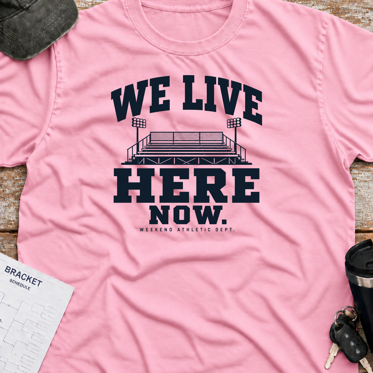 We Live Here Now Stadium T-Shirt